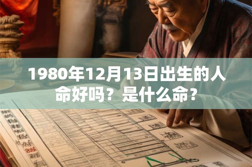 1980年12月13日出生的人命好吗？是什么命？