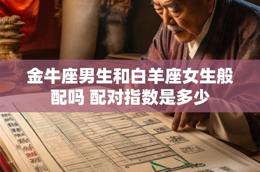 金牛座男生和白羊座女生般配吗 配对指数是多少