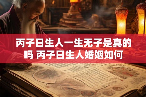 丙子日生人一生无子是真的吗 丙子日生人婚姻如何