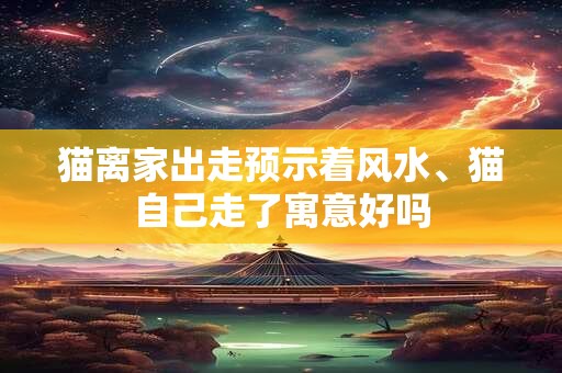 猫离家出走预示着风水、猫自己走了寓意好吗