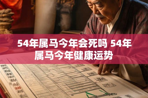 54年属马今年会死吗 54年属马今年健康运势