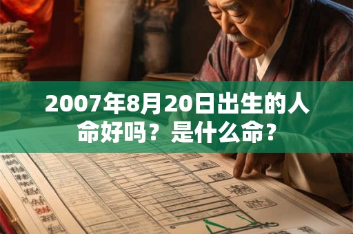 2007年8月20日出生的人命好吗？是什么命？