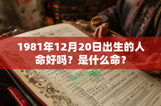 1981年12月20日出生的人命好吗？是什么命？