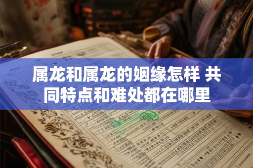 属龙和属龙的姻缘怎样 共同特点和难处都在哪里