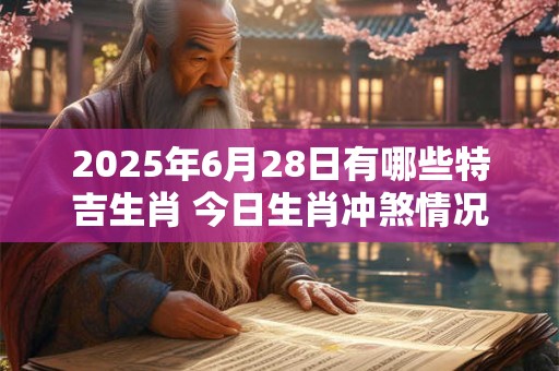 2025年6月28日有哪些特吉生肖 今日生肖冲煞情况