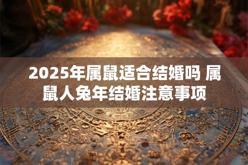 2026年属鼠适合结婚吗 属鼠人兔年结婚注意事项