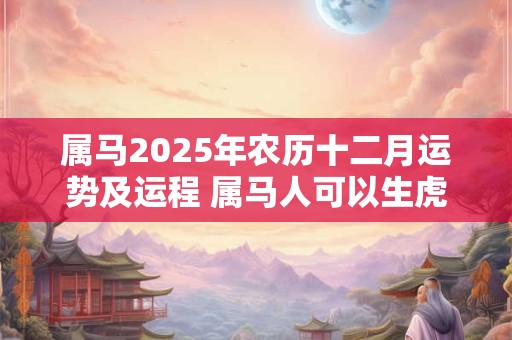 属马2025年农历十二月运势及运程 属马人可以生虎宝宝吗