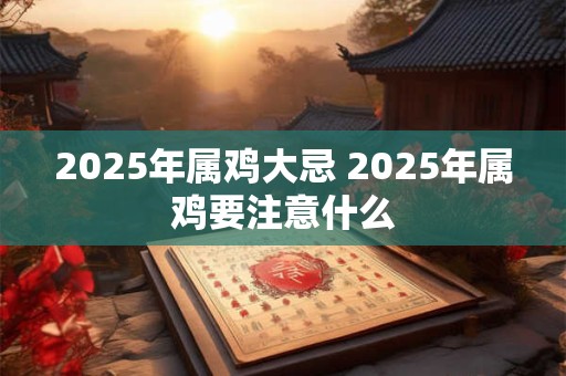 2025年属鸡大忌 2025年属鸡要注意什么