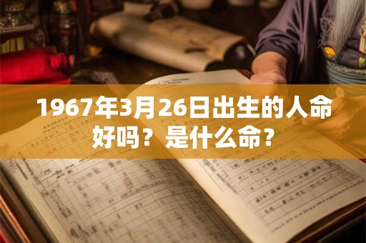 1967年3月26日出生的人命好吗？是什么命？