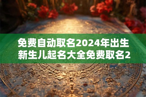 免费自动取名2024年出生 新生儿起名大全免费取名2024