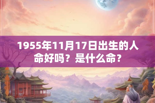 1955年11月17日出生的人命好吗？是什么命？