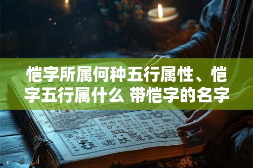 详细阅读:恺字所属何种五行属性、恺字五行属什么 带恺字的名字怎么取 恺字所属何种五行属性、恺字五行属什么 带恺字的名字怎么取