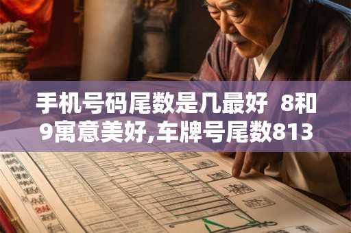 手机号码尾数是几最好  8和9寓意美好,车牌号尾数813寓意