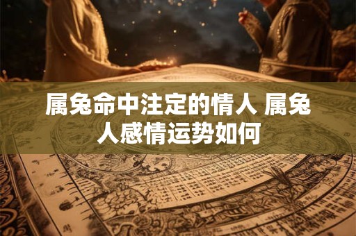 属兔命中注定的情人 属兔人感情运势如何
