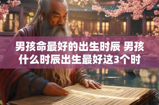 男孩命最好的出生时辰 男孩什么时辰出生最好这3个时辰出生的孩子一生好运