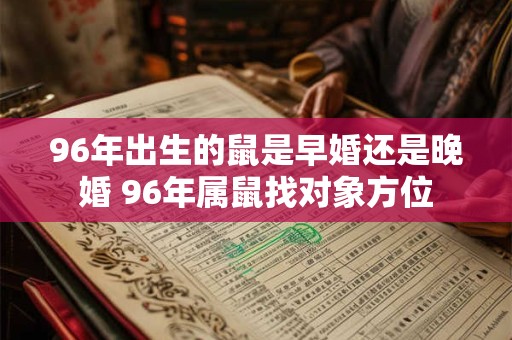 96年出生的鼠是早婚还是晚婚 96年属鼠找对象方位