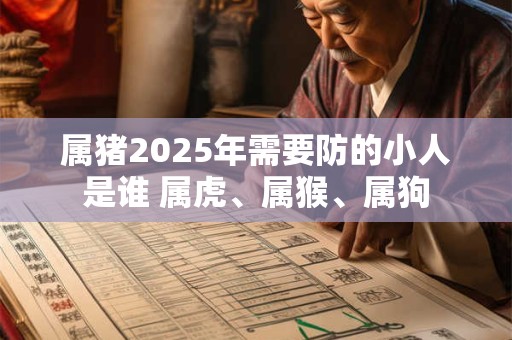 属猪2025年需要防的小人是谁 属虎、属猴、属狗