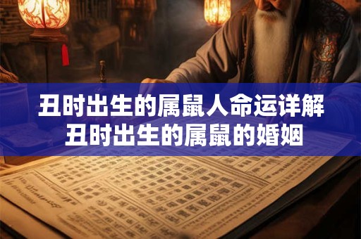 丑时出生的属鼠人命运详解 丑时出生的属鼠的婚姻