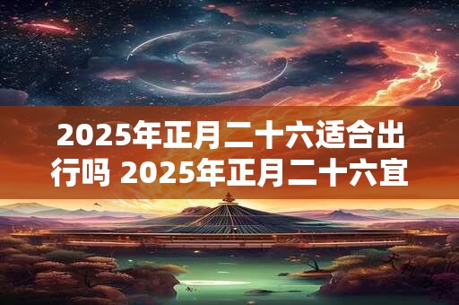2025年正月二十六适合出行吗 2025年正月二十六宜忌
