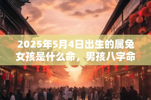 2025年5月4日出生的属兔女孩是什么命，男孩八字命运分析