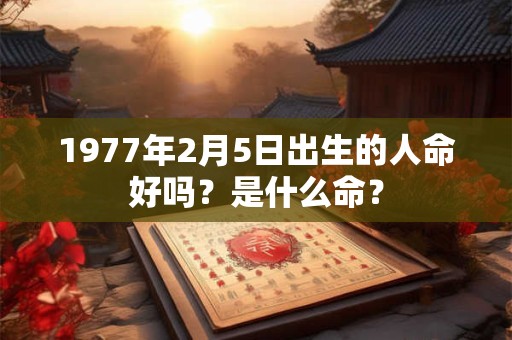 1977年2月5日出生的人命好吗？是什么命？