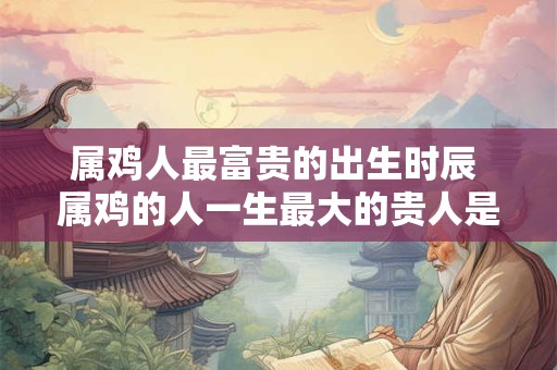 属鸡人最富贵的出生时辰 属鸡的人一生最大的贵人是谁
