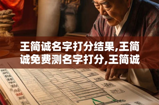 王简诚名字打分结果,王简诚免费测名字打分,王简诚周易免费测名字打分