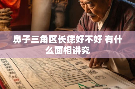 鼻子三角区长痣好不好 有什么面相讲究