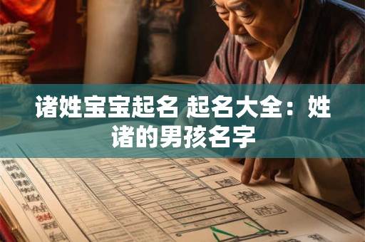 诸姓宝宝起名 起名大全：姓诸的男孩名字