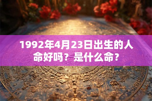 1992年4月23日出生的人命好吗？是什么命？