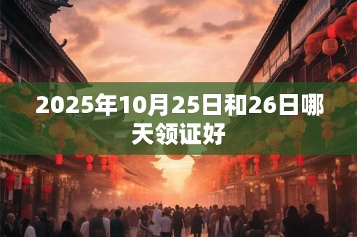2025年10月25日和26日哪天领证好