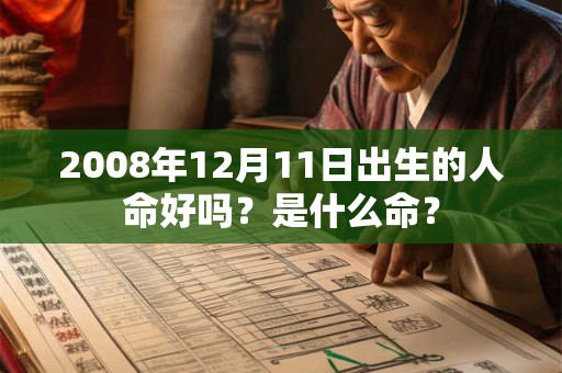 2008年12月11日出生的人命好吗？是什么命？