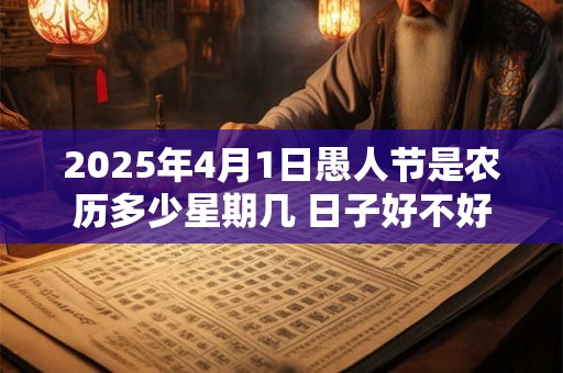 2025年4月1日愚人节是农历多少星期几 日子好不好