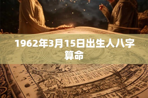 1962年3月15日出生人八字算命