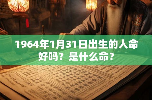 1964年1月31日出生的人命好吗？是什么命？