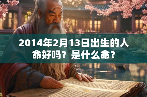 2014年2月13日出生的人命好吗？是什么命？
