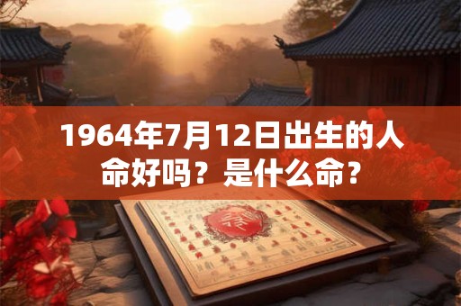 1964年7月12日出生的人命好吗？是什么命？