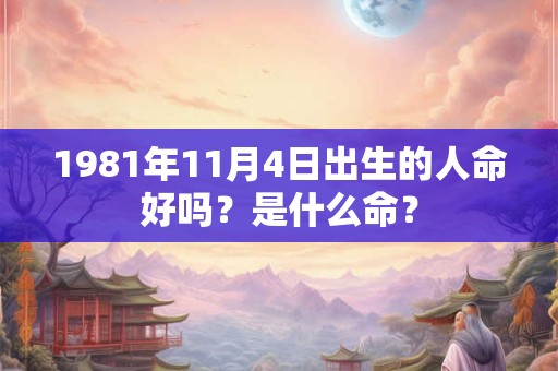 1981年11月4日出生的人命好吗？是什么命？