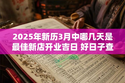 2025年新历3月中哪几天是最佳新店开业吉日 好日子查询