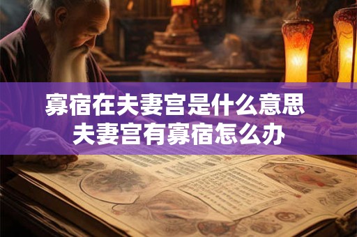 寡宿在夫妻宫是什么意思 夫妻宫有寡宿怎么办