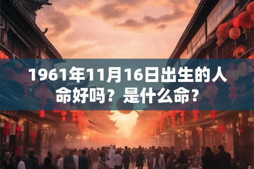 1961年11月16日出生的人命好吗？是什么命？