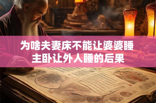 为啥夫妻床不能让婆婆睡 主卧让外人睡的后果 为啥夫妻床不能让婆婆睡 主卧让外人睡的后果