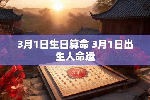 3月1日生日算命 3月1日出生人命运