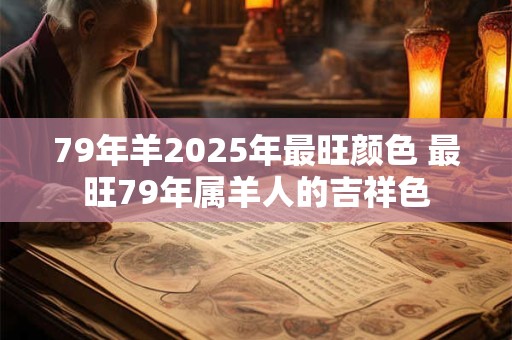 79年羊2025年最旺颜色 最旺79年属羊人的吉祥色