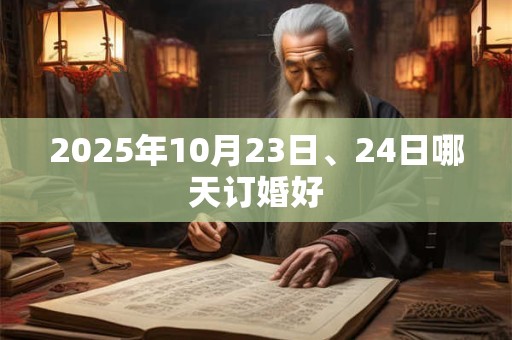 2025年10月23日、24日哪天订婚好