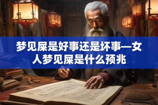 梦见屎是好事还是坏事—女人梦见屎是什么预兆