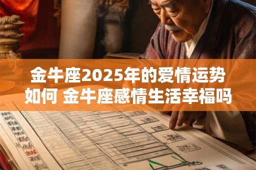 金牛座2025年的爱情运势如何 金牛座感情生活幸福吗