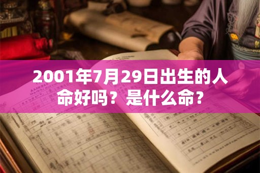 2001年7月29日出生的人命好吗？是什么命？