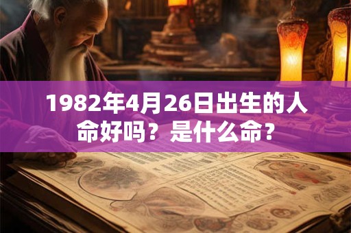1982年4月26日出生的人命好吗？是什么命？