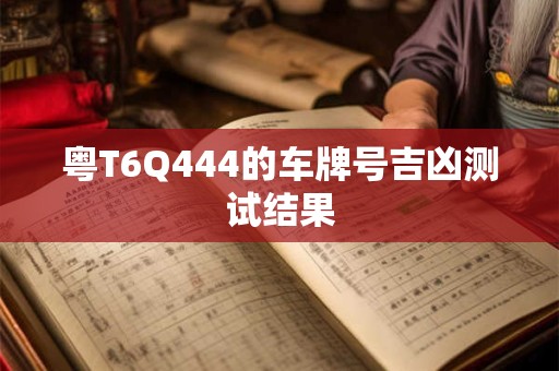 粤T6Q444的车牌号吉凶测试结果